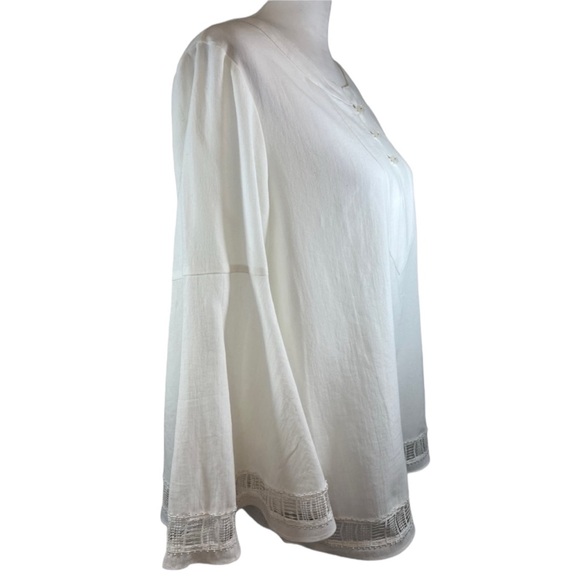 Trina Turk White Tunic Shirt Size S - Picture 2 of 7